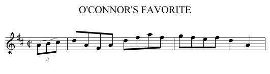 O'CONNOR'S FAVORITE - staff notation