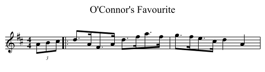 O'Connor's Favourite - staff notation