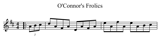 O'Connor's Frolics - staff notation
