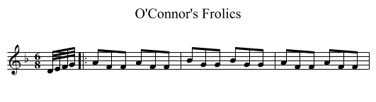 O'Connor's Frolics - staff notation