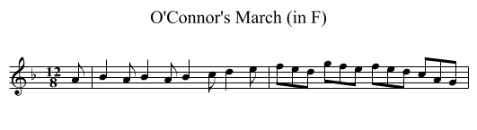 O'Connor's March (in F) - staff notation