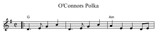O'Connors Polka - staff notation