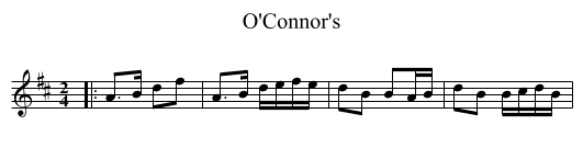 O'Connor's - staff notation