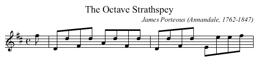 Octave Strathspey, The - staff notation