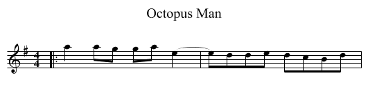 Octopus Man - staff notation