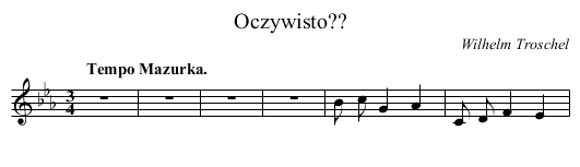 Oczywisto?? - staff notation