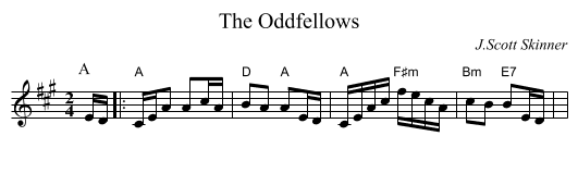 Oddfellows, The - staff notation
