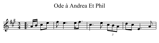 Ode à Andrea Et Phil - staff notation