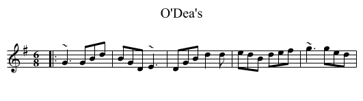 O'Dea's - staff notation