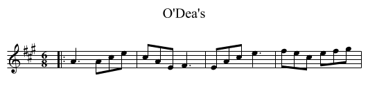 O'Dea's - staff notation