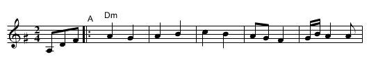 Odessa Bulgar #1 - staff notation