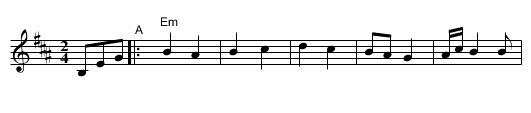 Odessa Bulgar #1 - staff notation