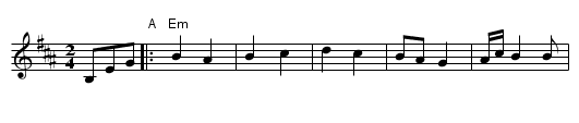 Odessa Bulgar #1 - staff notation
