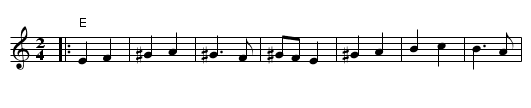 Odessa Bulgar #2 - staff notation