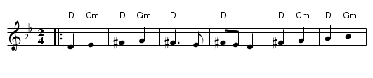 Odessa Bulgar #2 - staff notation