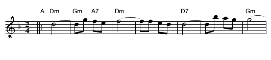 Odessa Bulgar #3 - staff notation