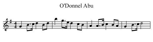 O'Donnel Abu - staff notation