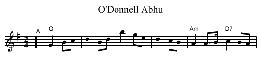 O'Donnell Abhu - staff notation