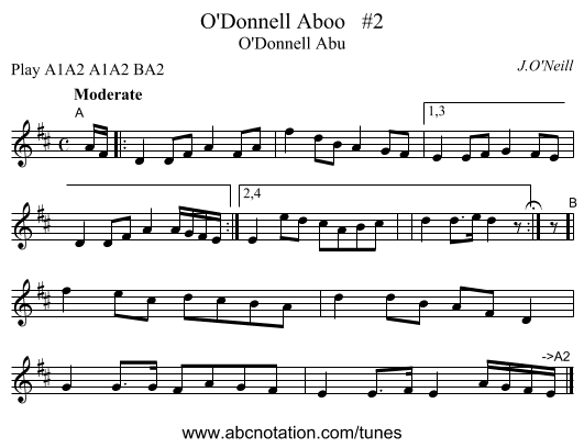 O'Donnell Aboo   #2 - staff notation