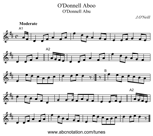 O'Donnell Aboo - staff notation