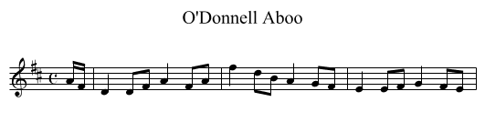 O'Donnell Aboo - staff notation