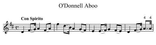 O'Donnell Aboo - staff notation