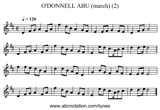 O'DONNELL ABU (march) (2) - staff notation