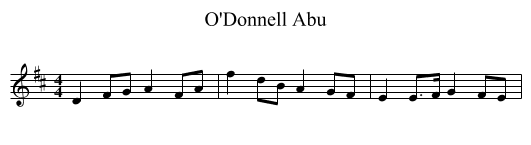 O'Donnell Abu - staff notation