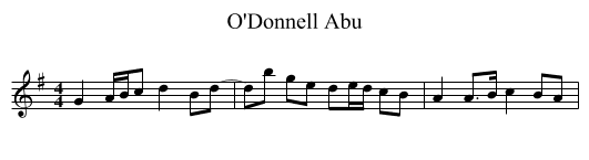 O'Donnell Abu - staff notation