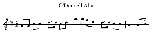 O'Donnell Abu - staff notation