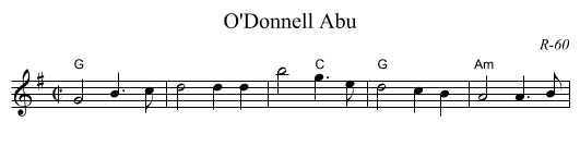 O'Donnell Abu - staff notation
