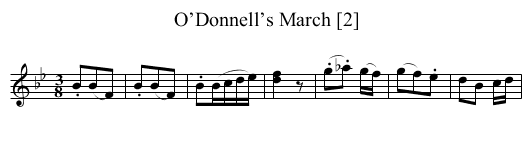 O’Donnell’s March [2] - staff notation
