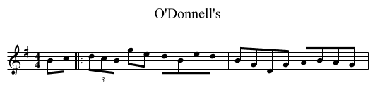 O'Donnell's - staff notation