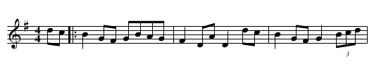 O'Dwyers Hornpipe [1] with fourth part - staff notation