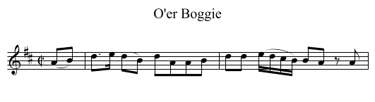 O'er Boggie - staff notation