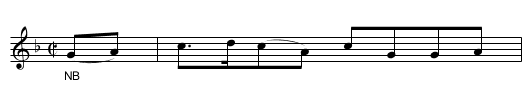 O'er Bogie Wi' My Love (fragment). CJS.(59) - staff notation