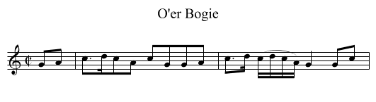 O'er Bogie - staff notation