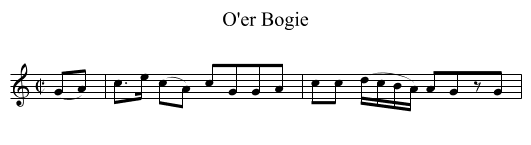 O'er Bogie - staff notation