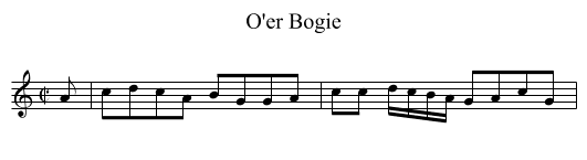 O'er Bogie - staff notation