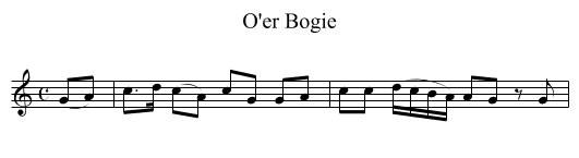 O'er Bogie - staff notation