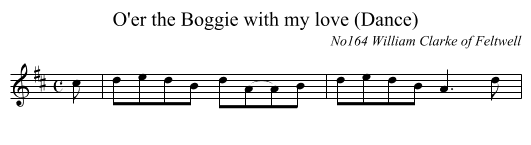 O'er the Boggie with my love (Dance) - staff notation