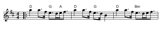 O'er the Bows to Ballindalloch - staff notation