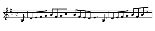 O'er the Lee - staff notation