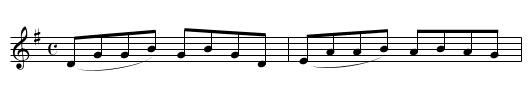 O'er the Moor Among the Hether - staff notation