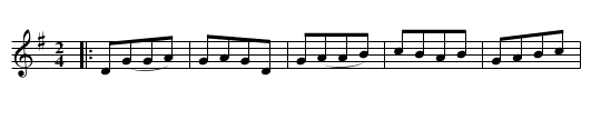 O'er the Moor to Moggie - staff notation