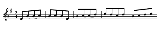 O'er the Moor to Moggie - staff notation