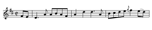 O'er the Muir to Kettie - staff notation
