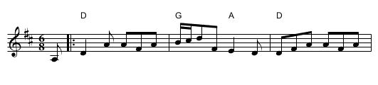 O'er the Water to Charlie - staff notation