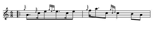 O'ER THE WATER TO CHARLIE - staff notation