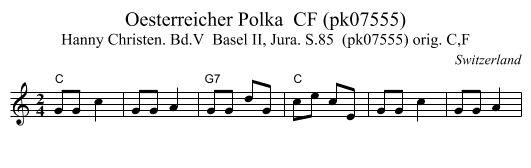 Oesterreicher Polka  CF (pk07555) - staff notation
